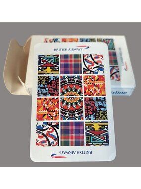 Vintage British Airways Collectible Playing Cards With Box 1151